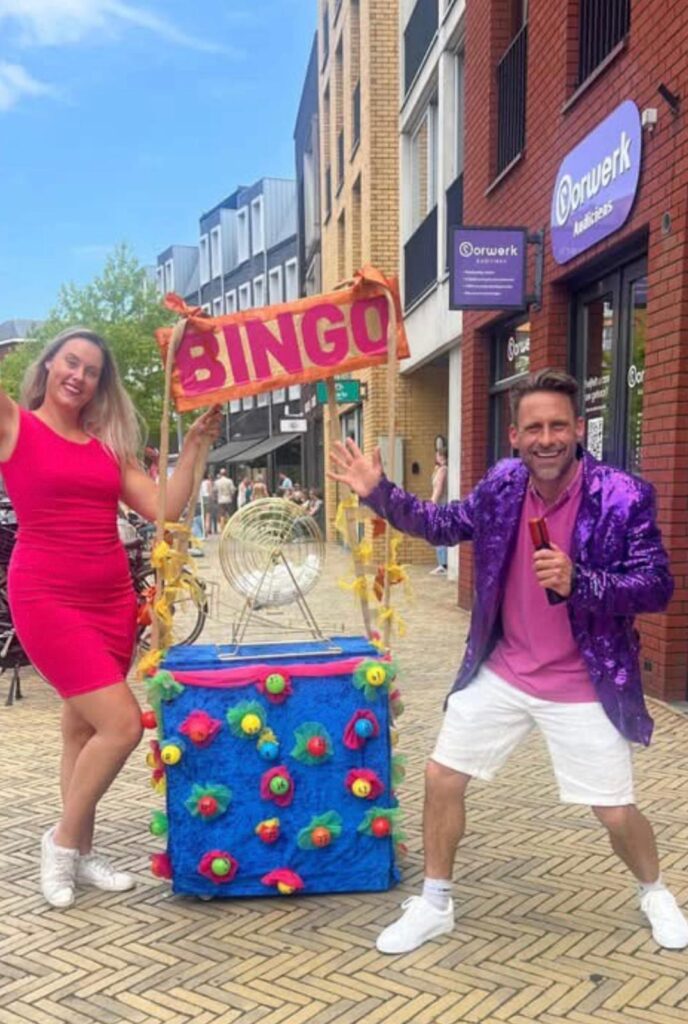 Mobiele bingo op de Stevensbloem